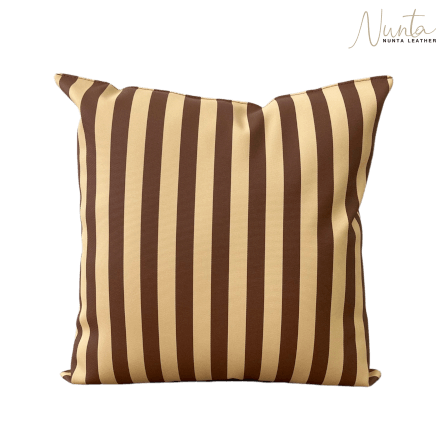 หมอนพิง Nunta Leather รุ่น Sunkissed Size: 20x20 นิ้ว สีครีม-ตาล_0