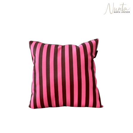 หมอนพิง Nunta Leather รุ่น Sunkissed Size: 15x15 นิ้ว สีชมพู-น้ำตาล