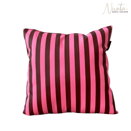 หมอนพิง Nunta Leather รุ่น Sunkissed Size: 20x20 นิ้ว สีชมพู-น้ำตาล_0
