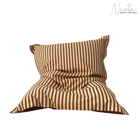 บีนแบค ทรงหมอนยักษ์ Nunta Leather รุ่น Sunkissed Size: XL 135x180cm สีครีม-แทน