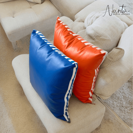 หมอนพิง Nunta Leather รุ่น Sunkissed Size: 18x10 นิ้ว สีเหลืองเข้ม-เหลืองอ่อน_5