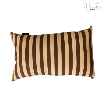 หมอนพิง Nunta Leather รุ่น Sunkissed Size: 18x10 นิ้ว สีครีม-ตาล_5