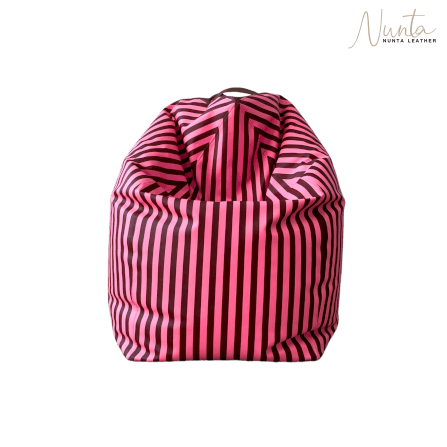 บีนแบค ทรงหยดน้ำ Nunta Leather รุ่น Sunkissed Size: L 90x90cm สีชมพู-น้ำตาล_7