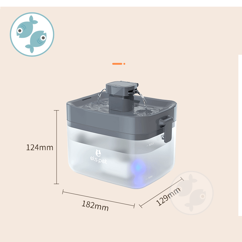 น้ำพุสัตว์เลี้ยง ELSPET 1.5 ลิตร (เครื่อง+สายUSB)_5