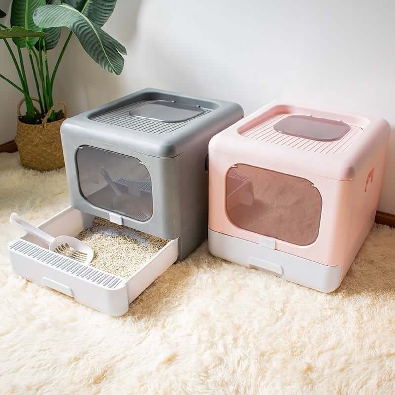 ห้องน้ำแมว Platwo รุ่น The Cube ดีไซน์มินิมอล สีชมพู_6