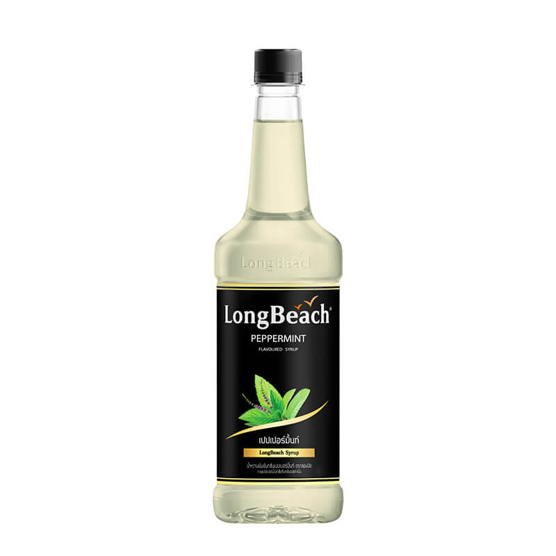 น้ำเชื่อม ลองบีชไซรัป กลิ่น เปปเปอร์มิ้นท์ ขนาด 740ML._0
