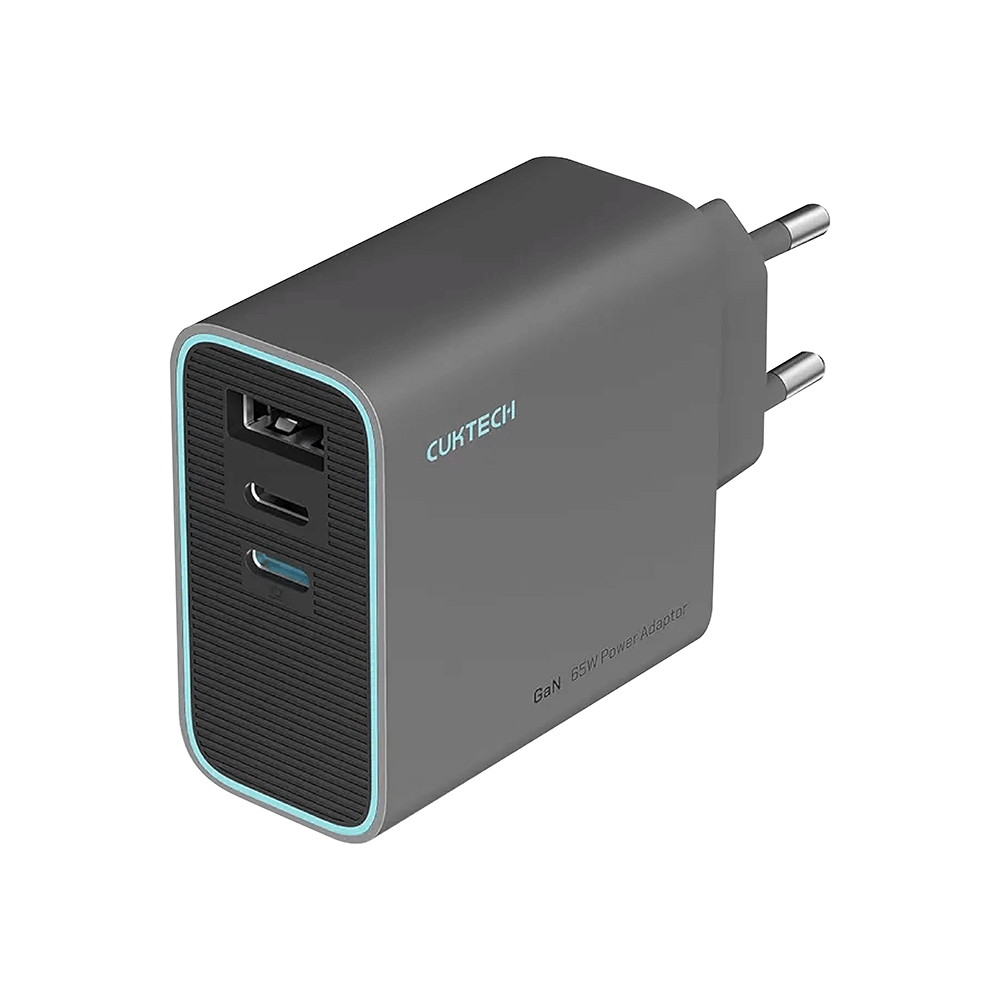หัวชาร์จเร็ว CUKTECH AD653T 65W สีเทา (รองรับ เทคโนโลยี PD 3.0, QC 2 TYPE-C / 1 USB-A)_0