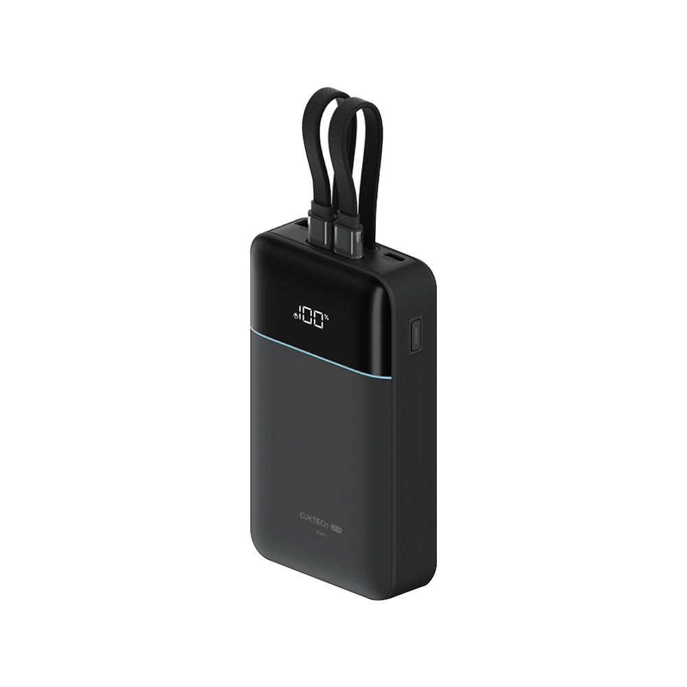 แบตสำรอง CUKTECH LPB200NL สีดำ 20000 MAH มาตรฐาน CCC ชาร์จเร็วพร้อมสาย USB-C 40W และ USB-A 22.5W_0