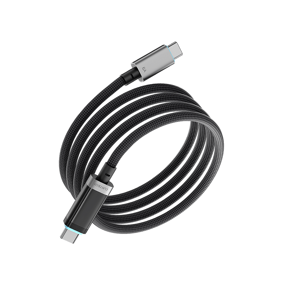 สายชาร์จ CUKTECH CTC615P สีดำ 6A 240W สายชาร์จมีจอ USB-C TO USB-C รองรับชาร์จเร็ว PD3.1_0