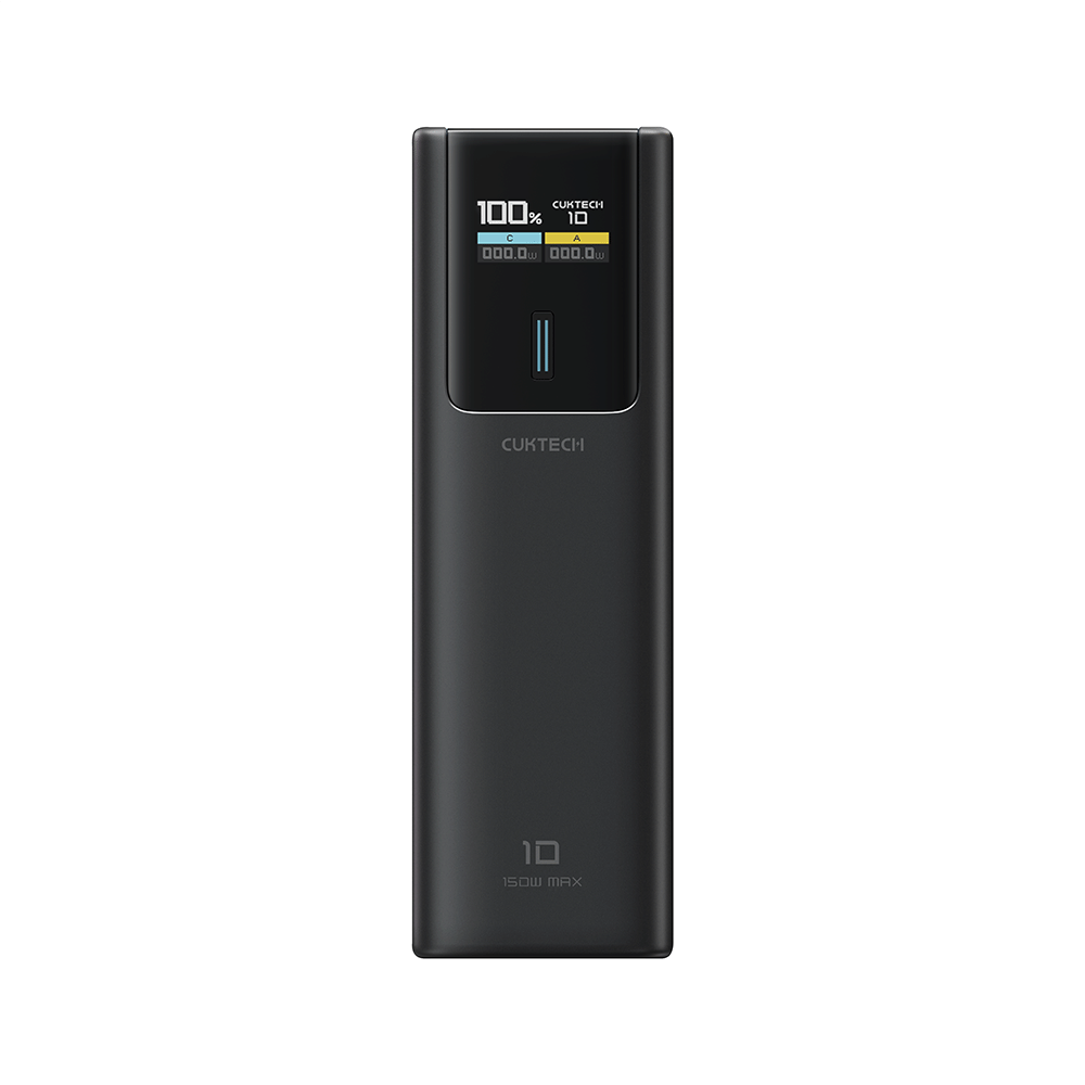 แบตเตอรี่สำรอง CUKTECH PB100P CN.V 10000 MAH สีดำ CCC จ่ายไฟรวมสูงสุด 120W