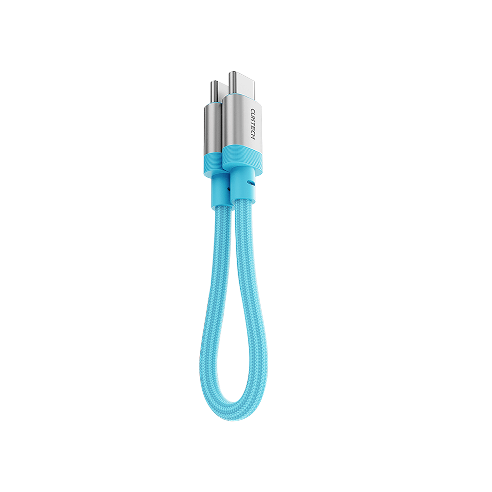 สายชาร์จเร็ว CUKTECH รุ่น CTC615S 6A 240W USB-C ยาว 15 ซม. สีฟ้า (รองรับการชาร์จ PD3.1)_0