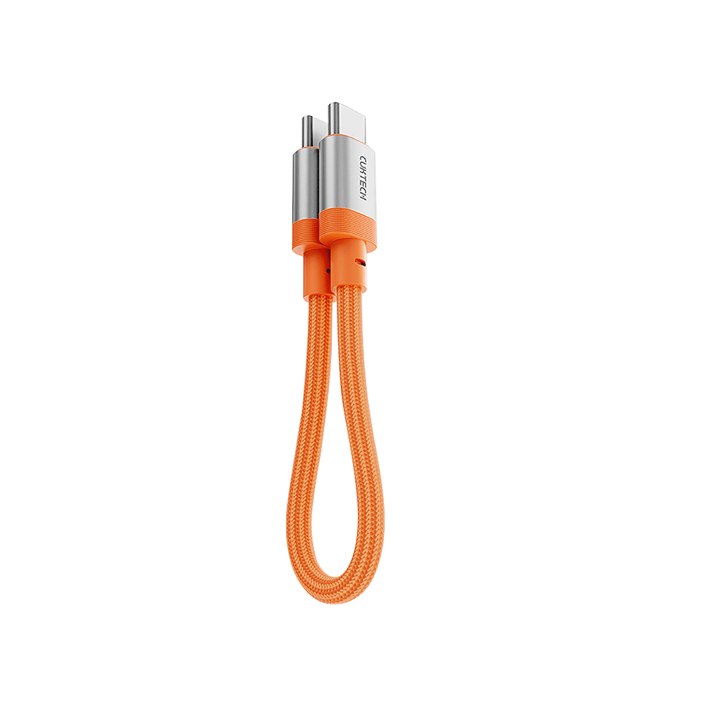 สายชาร์จเร็ว CUKTECH รุ่น CTC615S 6A 240W USB-C ยาว 15 ซม. สีส้ม (รองรับการชาร์จ PD3.1)_0