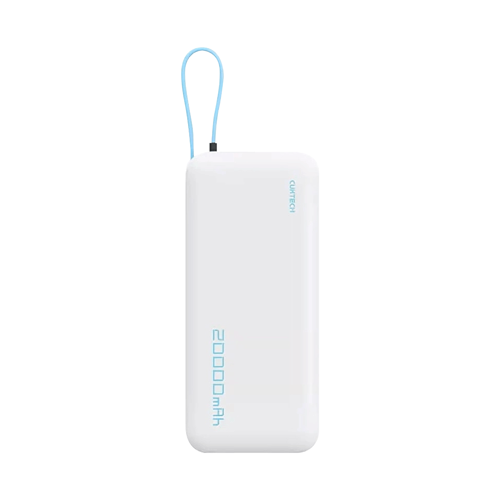 แบตเตอรี่สำรอง CUKTECH AURA PB200N 20000 MAH CCC สีขาว จ่ายไฟรวมสูงสุด 55W_0