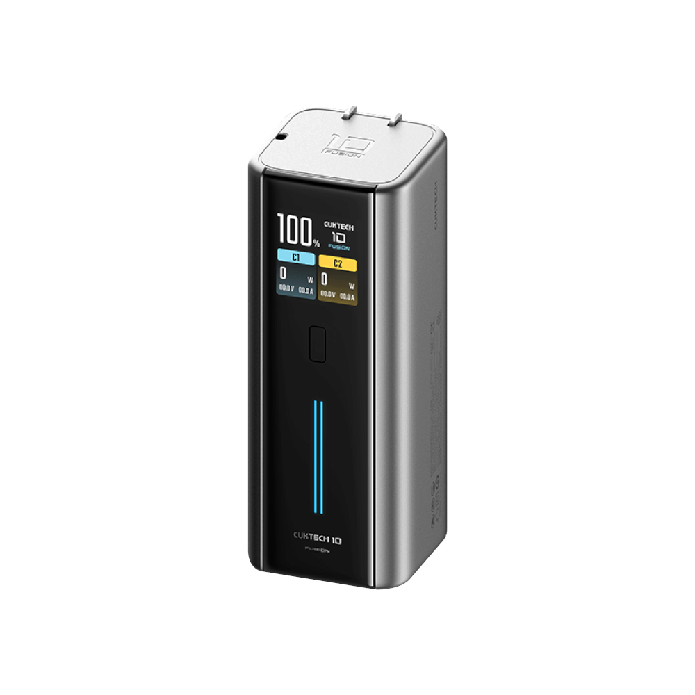 แบตสำรอง CUKTECH BA652U FUSION 2 IN 1 120W MAX สีเทา พร้อมหัวชาร์จในตัว มาตรฐาน CCC แบต 9000MAH ในตัวเดียว_0