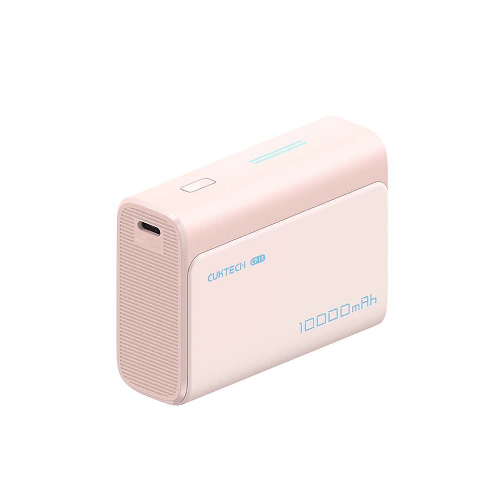 แบตเตอรี่สำรอง CUKTECH AURA PB100S 10000 MAH สีชมพู จ่ายไฟสูงสุด 33W มาตรฐาน CCC