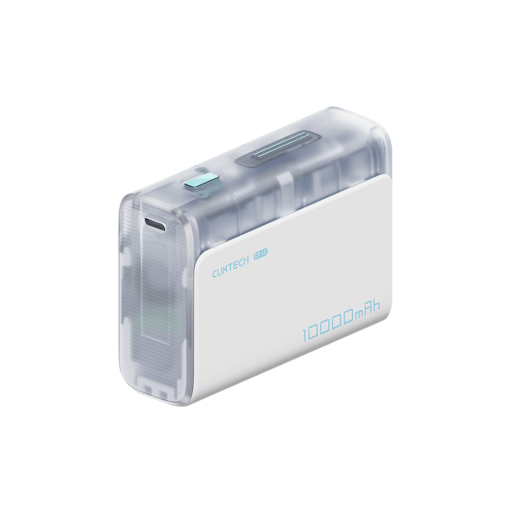 แบตเตอรี่สำรอง CUKTECH AURA PB100S 10000 MAH สีใส จ่ายไฟสูงสุด 33W มาตรฐาน CCC