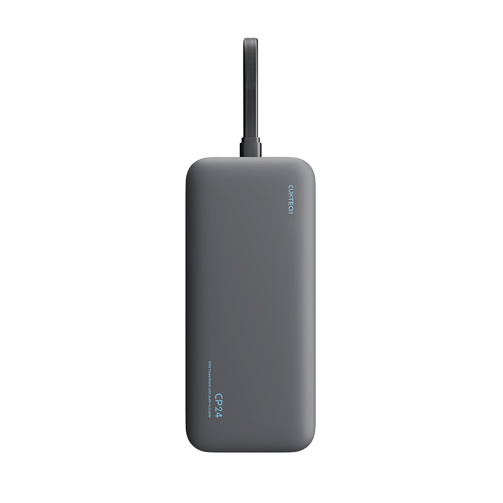 แบตสำรอง CUKTECH LPB200N สีเทา มาตรฐาน CCC ชาร์จเร็ว 20000 MAH USB-C 40W และ USB-A 33W