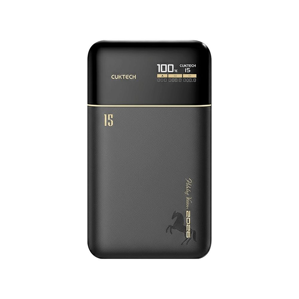 แบตสำรอง CUKTECH PB150S สีดำ ความจุ 15000MAH 100W MAX มาตรฐาน CCC รองรับจ่ายไฟ PD,PPS,QC,MI_0