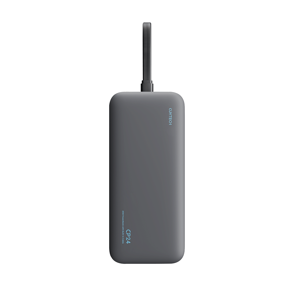 แบตเตอรี่สำรอง CUKTECH รุ่น LPB200N ความจุ 20,000MAH มาตรฐาน CE / CCC กำลังไฟสูงสุด 40W สีเทา