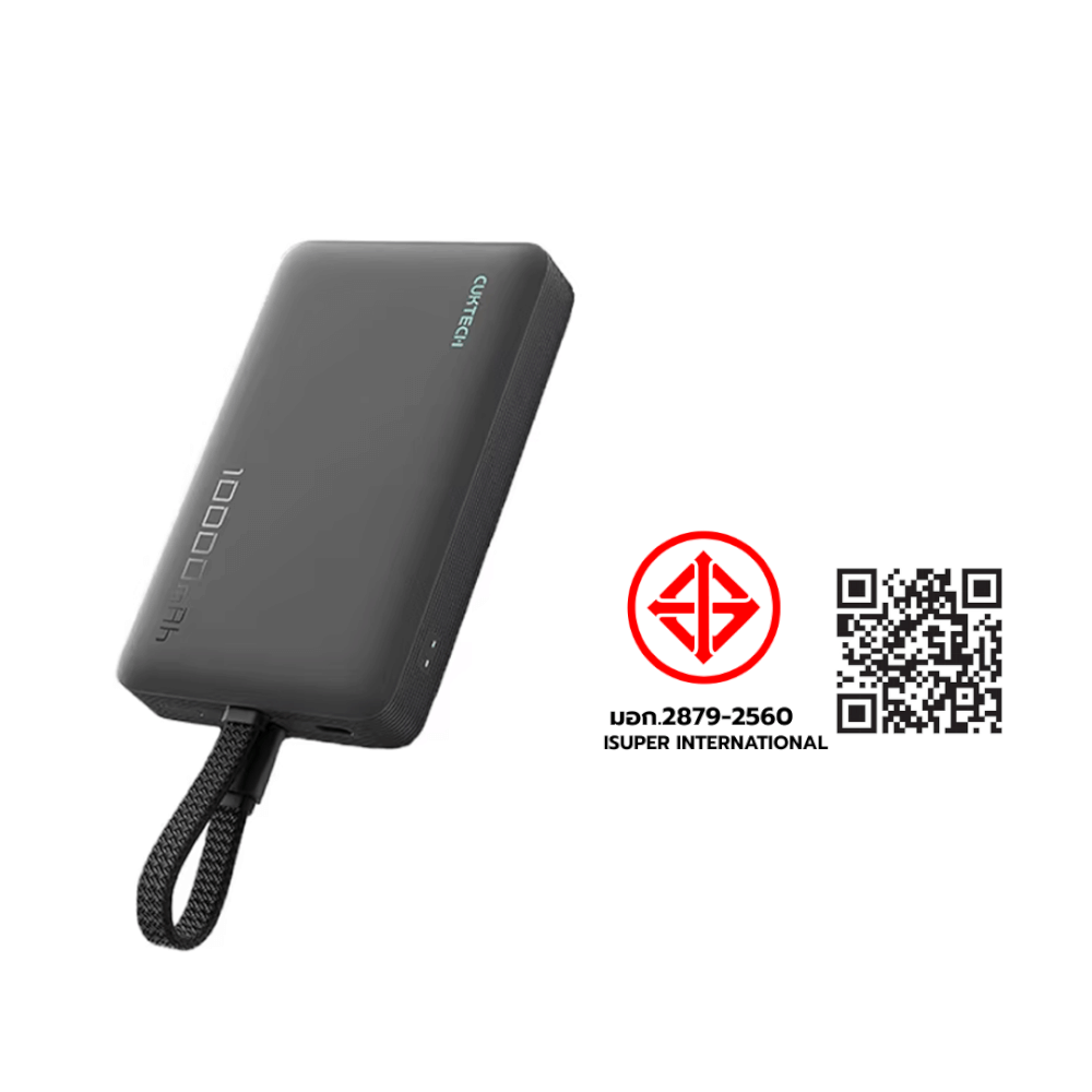 แบตเตอร์รี่สำรอง CUKTECH AURA WPB100L สีดำ 10000 MAH (รองรับเทคโนโลยีชาร์จไร้สาย)