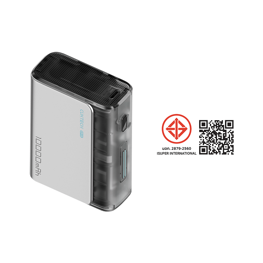แบตเตอรี่สำรอง CUKTECH AURA PB100S 10000 MAH สีดำ จ่ายไฟสูงสุด 33W มาตรฐาน CCC