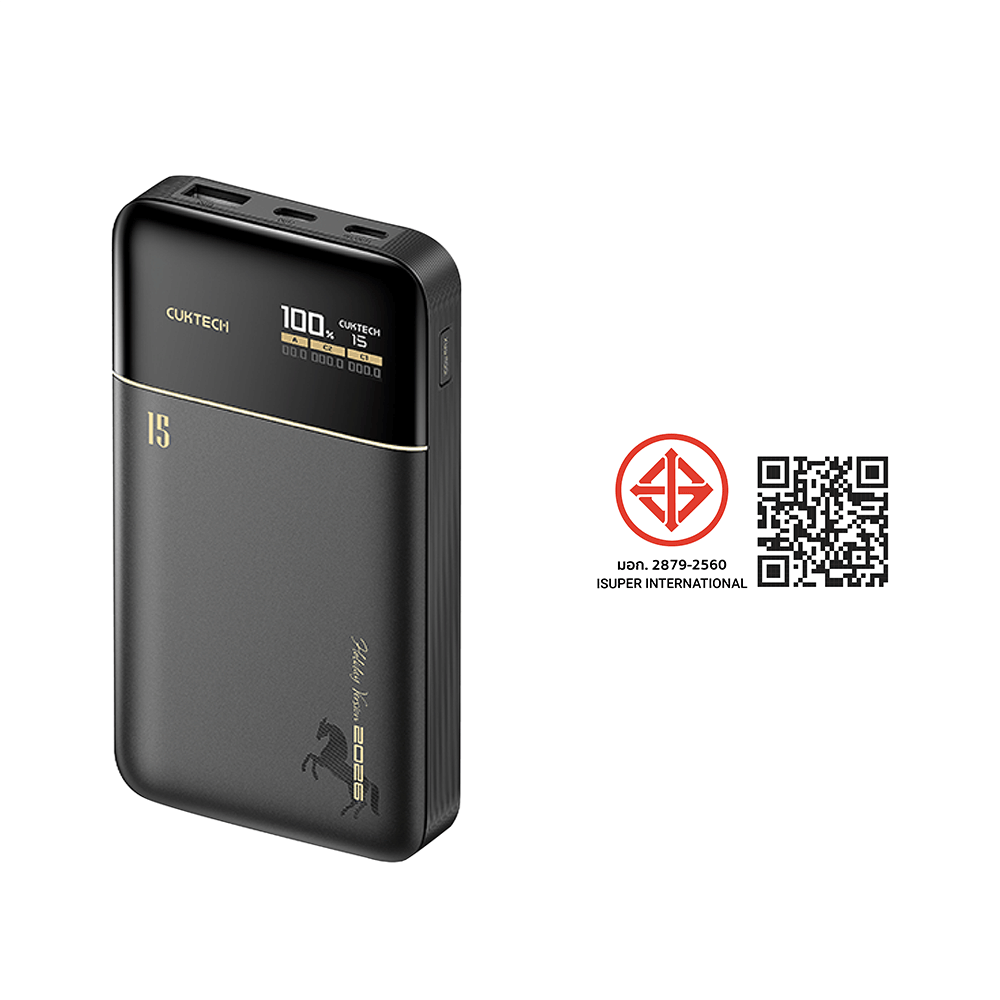 แบตสำรอง CUKTECH PB150S สีดำ ความจุ 15000MAH 100W MAX มาตรฐาน CCC รองรับจ่ายไฟ PD,PPS,QC,MI_11