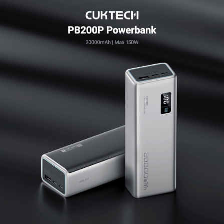แบตสำรอง CUKTECH PB200P สีเทา ความจุ 20000 mAh จ่ายไฟรวมสูงสุด 140W_1