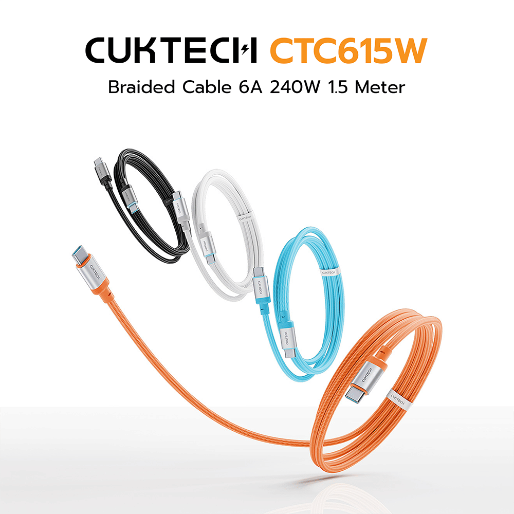 สายชาร์จเร็ว CUKTECH รุ่น CTC615W 6A 240W USB-C ยาว 1.5 ม. สีม่วง (รองรับการชาร์จ PD3.1)_1