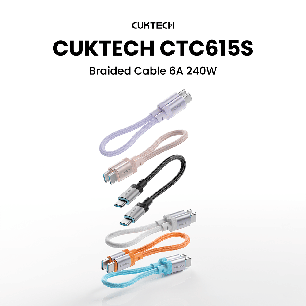 สายชาร์จเร็ว CUKTECH รุ่น CTC615S 6A 240W USB-C ยาว 15 ซม. สีดำ (รองรับการชาร์จ PD3.1)_1