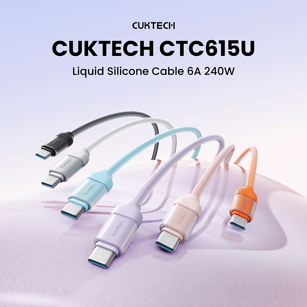 สายชาร์จเร็ว CUKTECH รุ่น CTC615U 6A 240W สายชาร์จซิลิโคน USB-C ยาว 1.5 ม. สีฟ้า (รองรับการชาร์จ PD3.1)_1