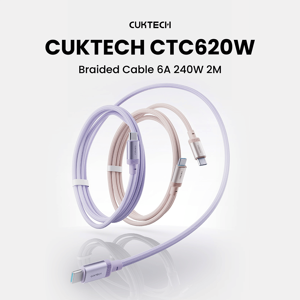 สายชาร์จเร็ว CUKTECH รุ่น CTC620W 6A 240W สายชาร์จ USB-C ยาว 2 ม. สีดำ (รองรับการชาร์จ PD3.1)_1