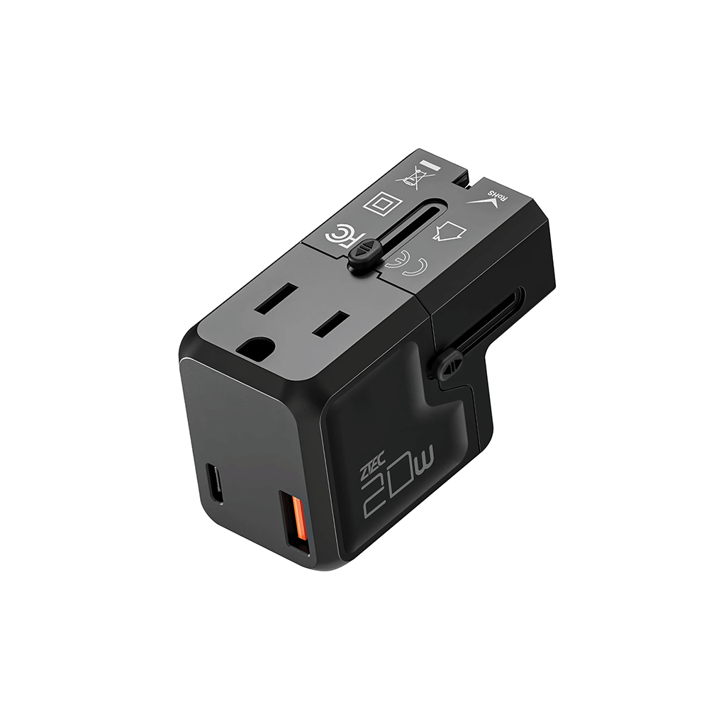 หัวแปลงปลั๊กไฟ ZTEC ZU202 20W TRAVEL ADAPTER