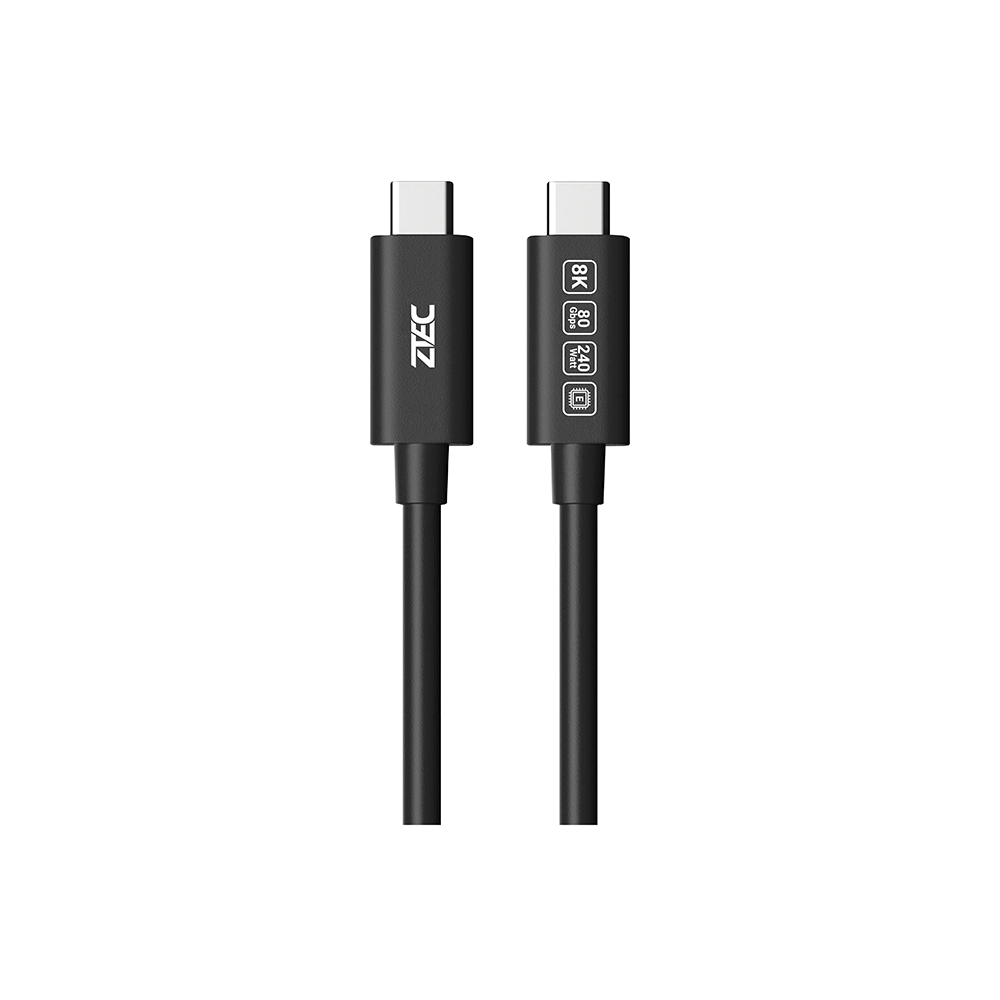 สายชาร์จเร็ว ZTEC THUNDER 5 CABLE รุ่น ZC651 USB4 240W ยาว 1.5 เมตร สีดำ (รับส่งข้อมูล 80GBPS ,รองรับ 8K/60HZ)_0