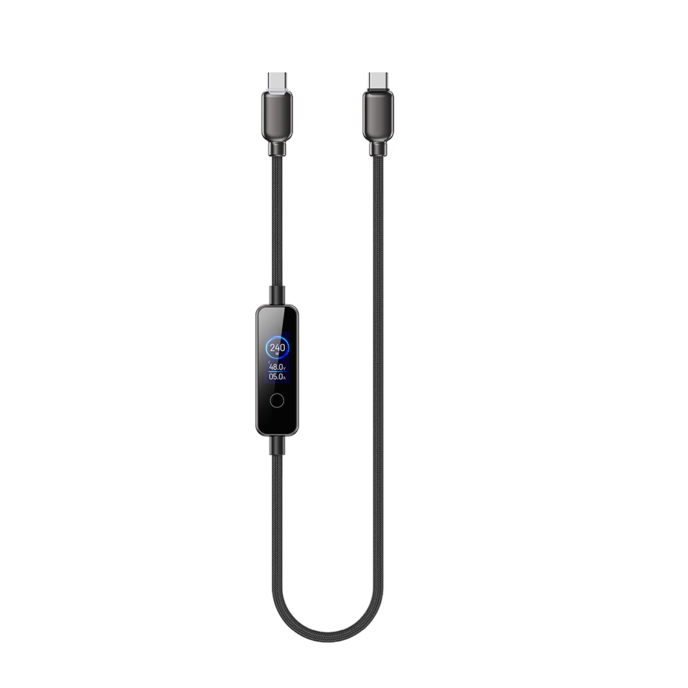 สายชาร์จเร็ว ZTEC รุ่น ZC561 USB-C TO USB-C 1.2 เมตร สีดำ 5A 240W หน้าจอ TFT_0