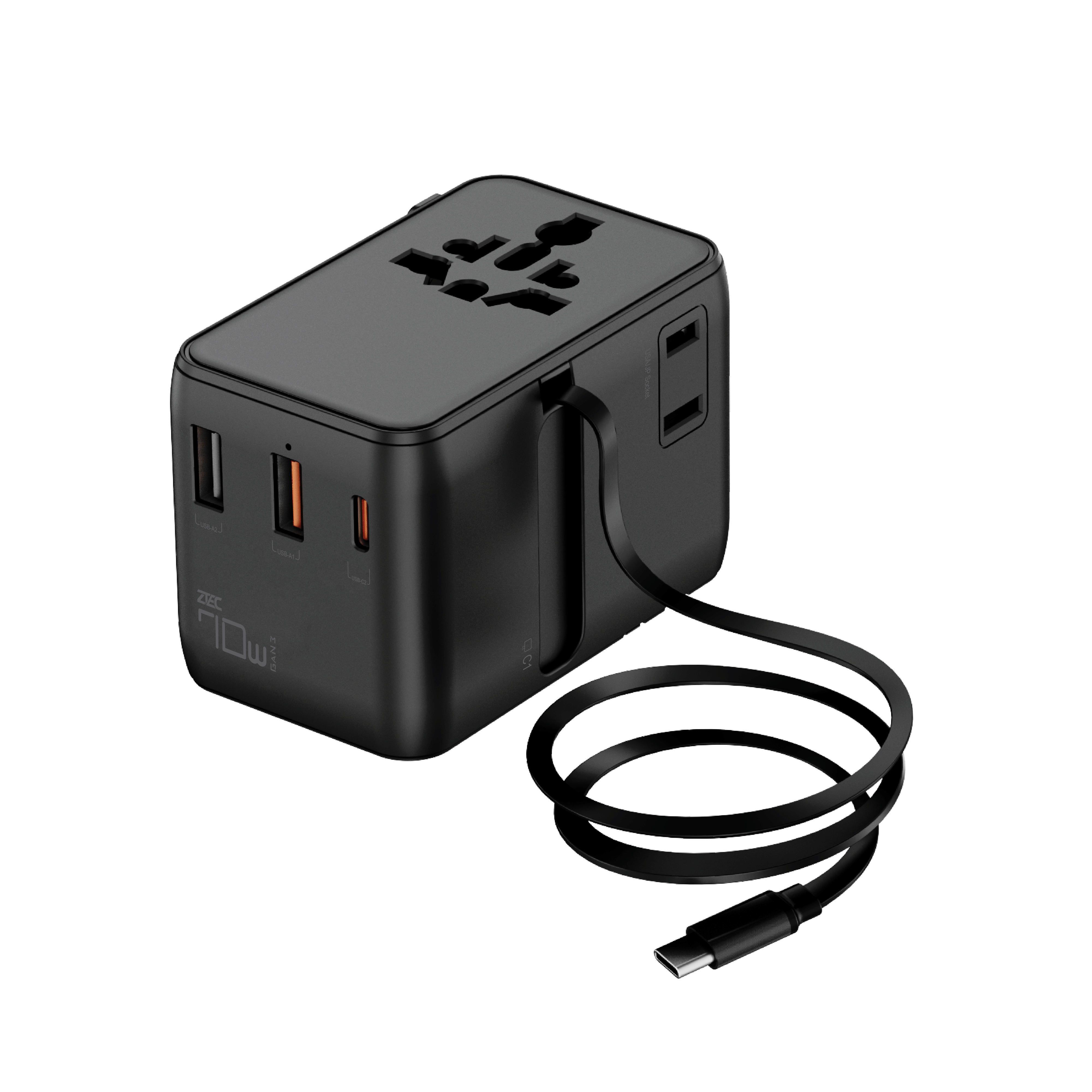 หัวแปลงปลั๊กไฟ ZTEC ZU701 70W TRAVEL ADAPTER