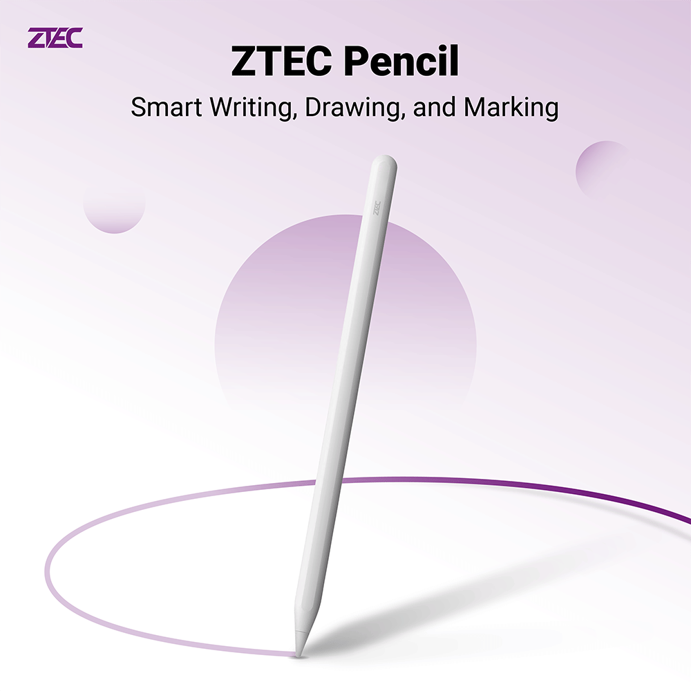 ปากกาสไตลัสพร้อมแท่นชาร์จ ZTEC Pencil Stylus Pen รองรับชาร์จ Magnetic Charger สำหรับ iPad