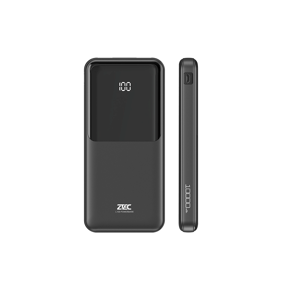 แบตเตอรี่สำรอง ZTEC L100 10000 MAH สีดำ จ่ายไฟสูงสุด 22.5W ชาร์จพร้อมกันได้สูงสุด 3 อุปกรณ์
