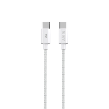 สายชาร์จเร็ว ZTEC รุ่น ZC322S USB-C TO USB-C 2 เมตร สีขาว 5A 240W (รองรับเทคโนโลยี PD และ QC)_0