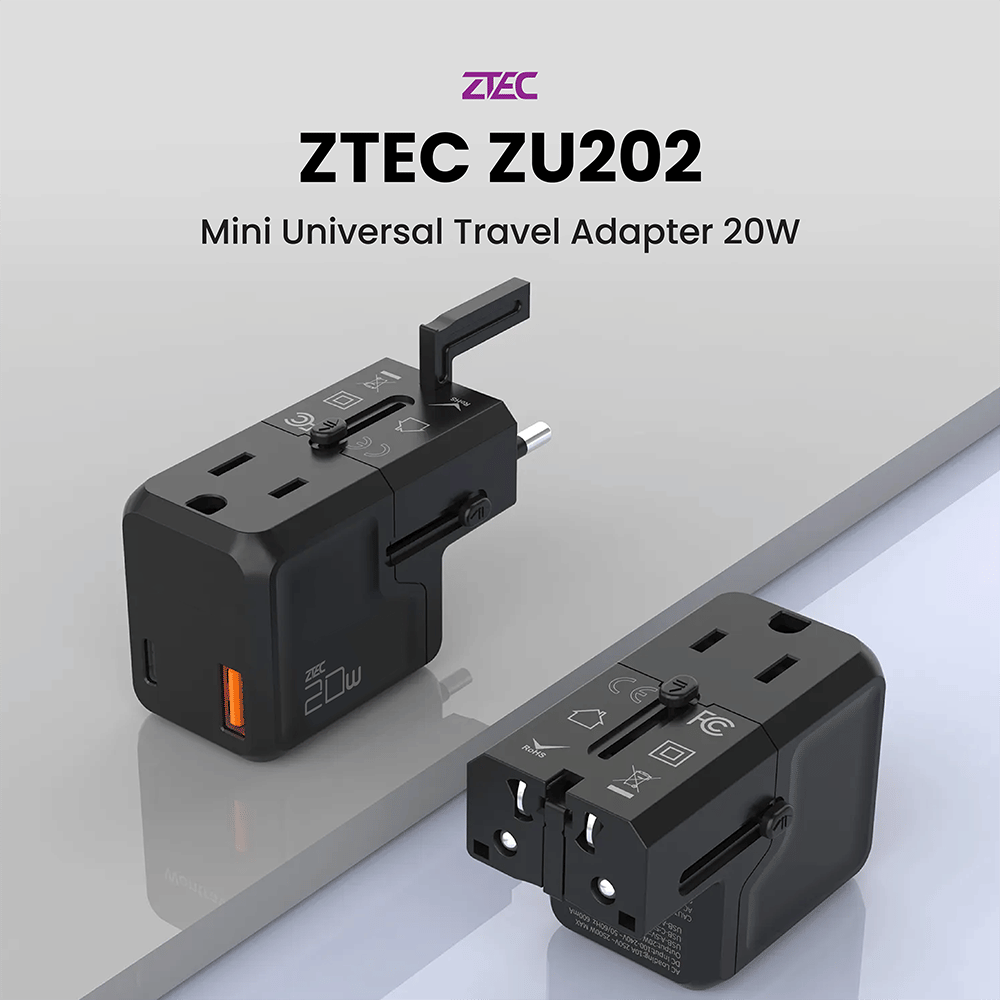หัวแปลงปลั๊กไฟ ZTEC ZU202 20W TRAVEL ADAPTER_1