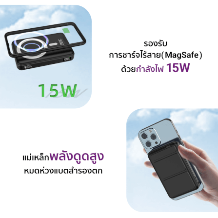 แบตเตอรี่สำรอง ZTEC POWERBANK P10 ความจุ 10000 MAH สีดำ รองรับการชาร์จไร้สาย_3