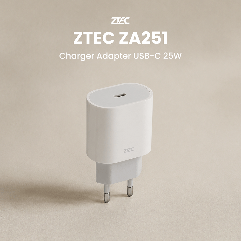 หัวชาร์จเร็ว ZTEC ZA251 GAN 25W สีขาว_1