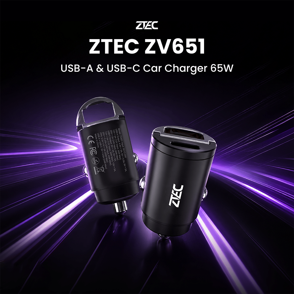 หัวชาร์จในรถ ZTEC ZV651 USB-A & USB-C 65W_1