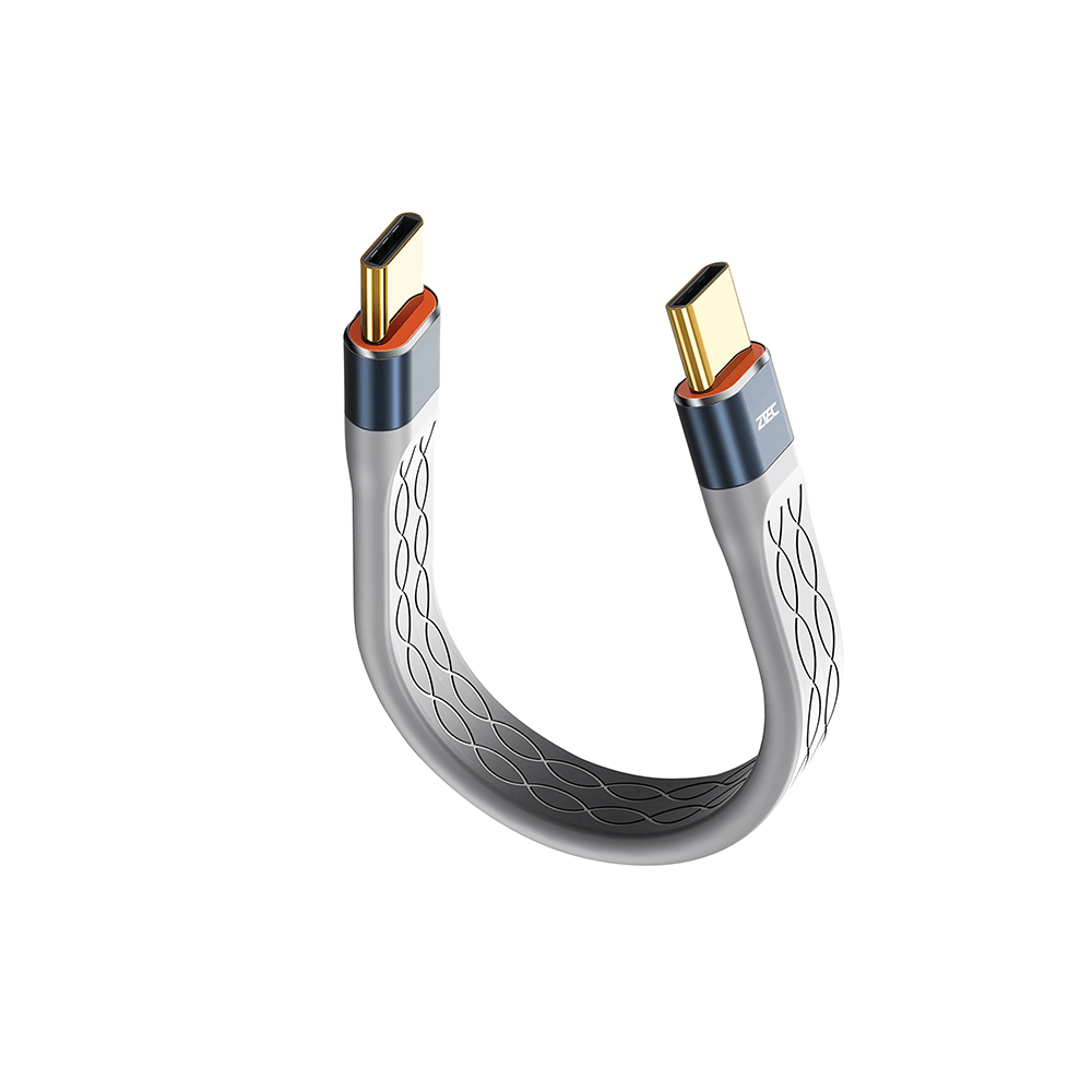 สายชาร์จเร็ว ZTEC รุ่น ZC650 USB-C to USB-C 15 ซม. สีเทา (รองรับชาร์จเร็ว 240W)_0