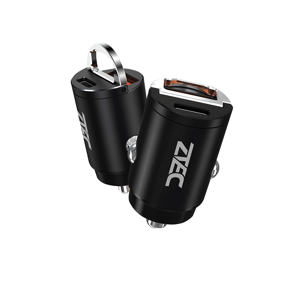 หัวชาร์จในรถยนต์ ZTEC รุ่น Car Charger 45W สีดำ (รองรับเทคโนโลยีชาร์จเร็ว)