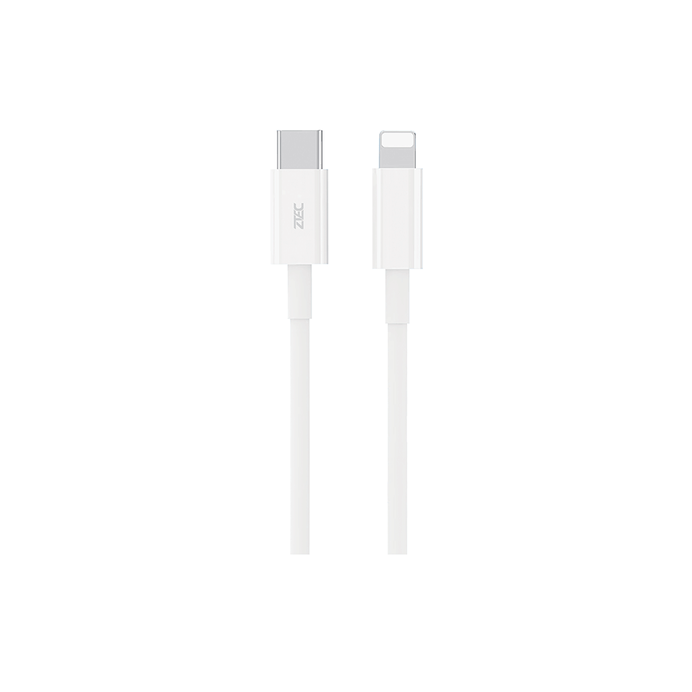 สายชาร์จเร็ว ZTEC รุ่น ZL221 USB-C to Lightning 1 เมตร สีขาว (รองรับมาตรฐาน MFI)