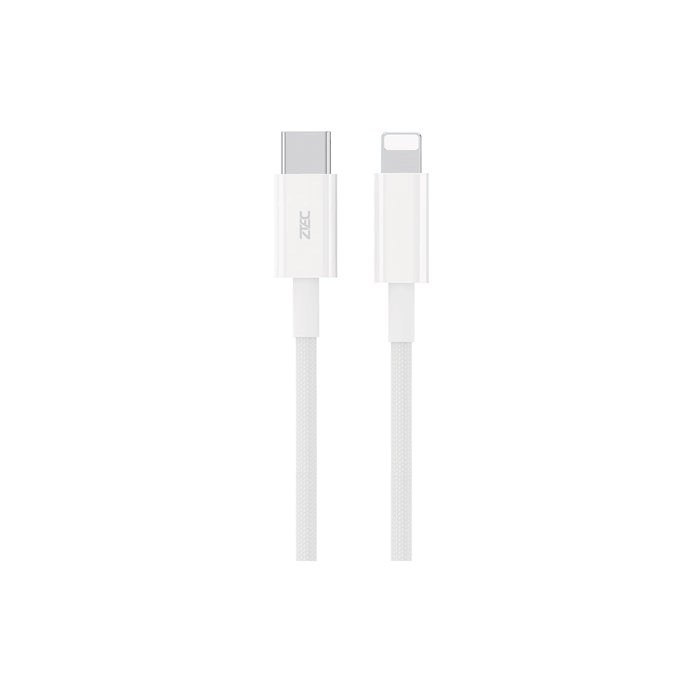 สายชาร์จเร็ว ZTEC รุ่น ZL321 USB-C to USB-C สีขาว 1 เมตร (รองรับมาตรฐาน MFI)_0