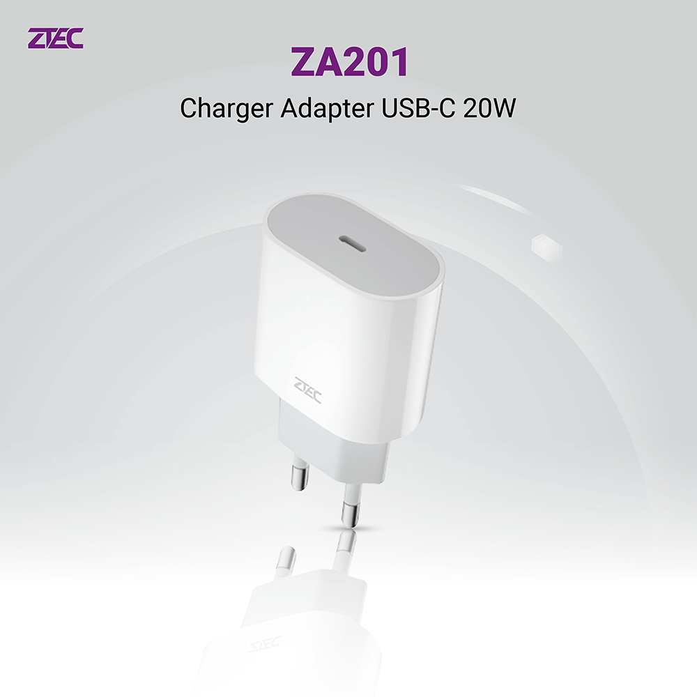 หัวชาร์จเร็ว ZTEC ZA201 20W รองรับเทคโนโลยีชาร์จด่วน PD (ขาปลั๊กไทย ปลอดภัย ได้รับมาตรฐาน มอก.)_1