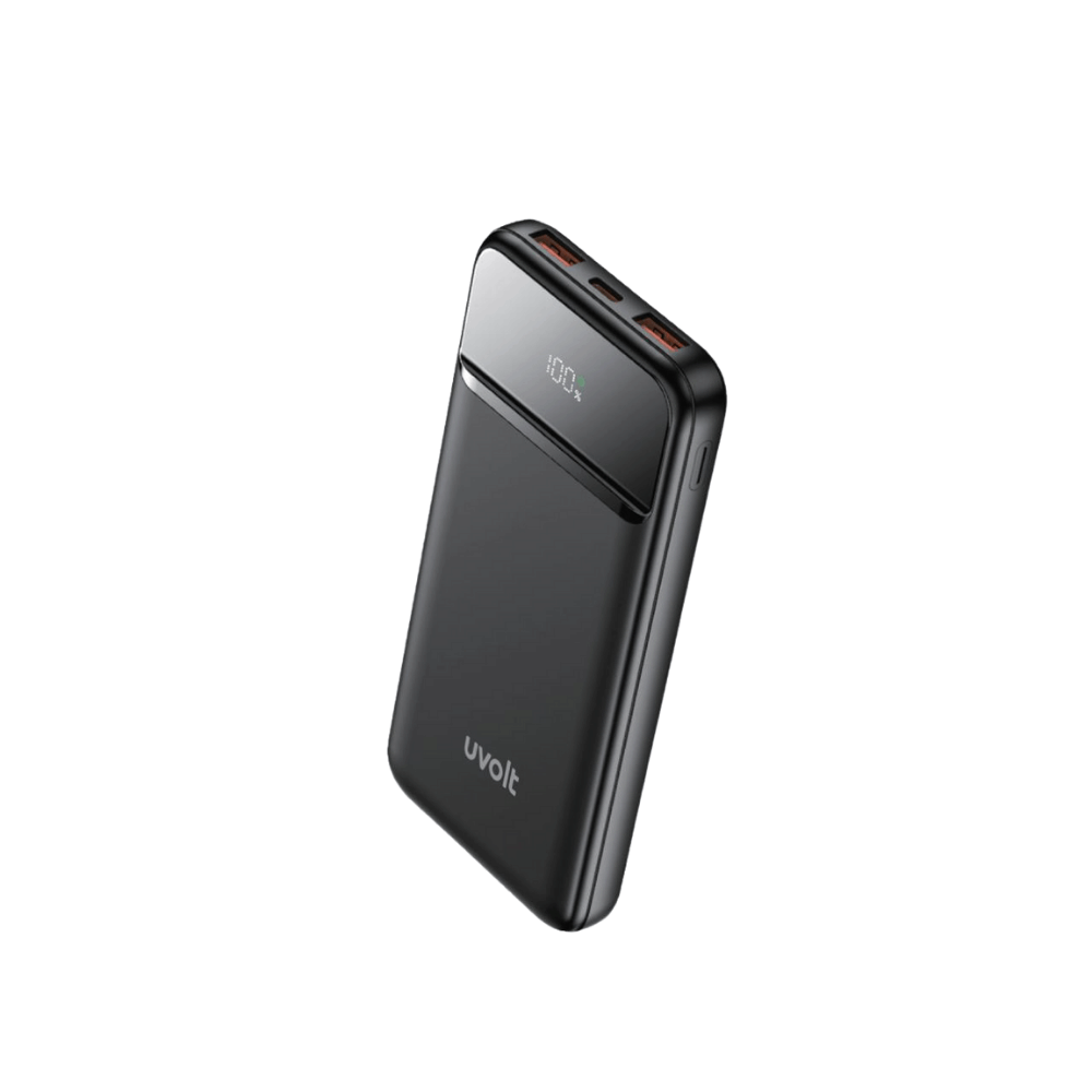 แบตเตอรี่สำรอง UVOLT EP11PD-BLK(3C) (EP-P104) 10,000 MAH สีดำ (PD20W I QC3.0 หน้าจอ LED)_0