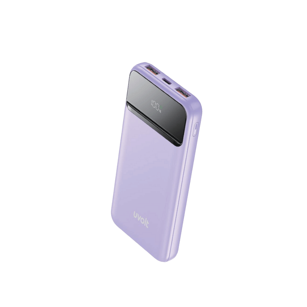 แบตเตอรี่สำรอง UVOLT EP11PD-PUR (EP-P104) 10,000 MAH สีม่วง (PD20W I QC3.0 หน้าจอ LED)