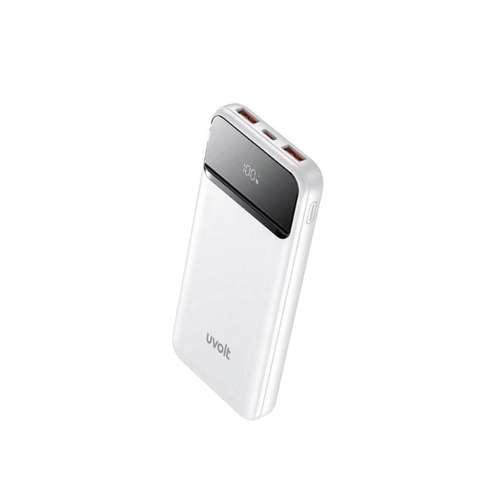 แบตเตอรี่สำรอง UVOLT EP11PD-WHT (EP-P104) 10,000 MAH สีขาว (PD20W I QC3.0 หน้าจอ LED)